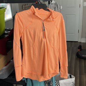 Women's Orange Quarter-Zip Top